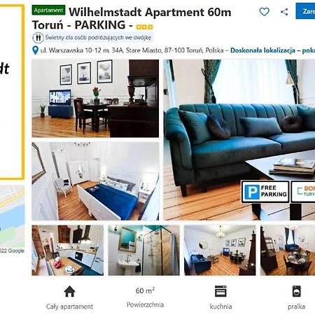 Wilhelmstadt Apartment 90M - Parking Stary Toruń Eksteriør billede
